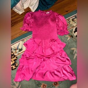 Karlie Pink Ruffled Dress